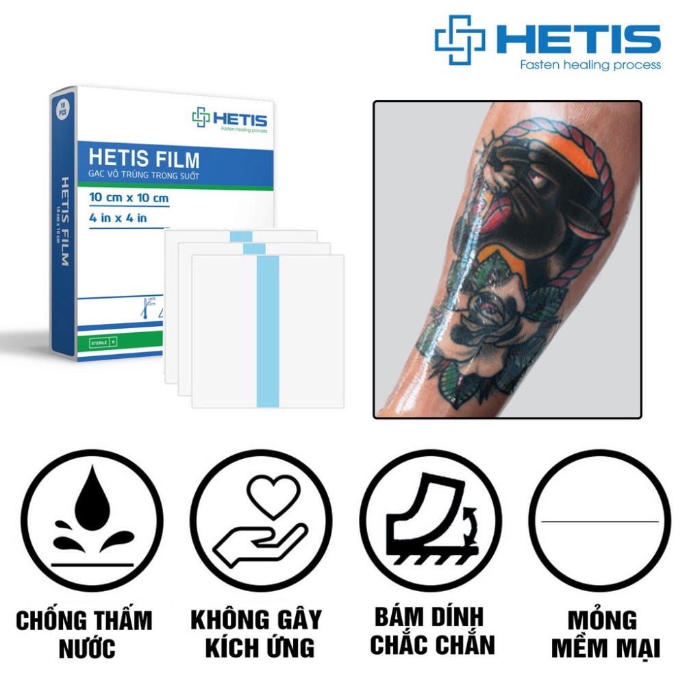 Miếng Dán Bảo Vệ Hình Xăm HETIS FILM Trong Suốt  Chống Thấm Nước  Ngăn Vết Thương Nhiễm Khuẩn - Shop Nhím Yêu (Mã SP: SJS21566642456)