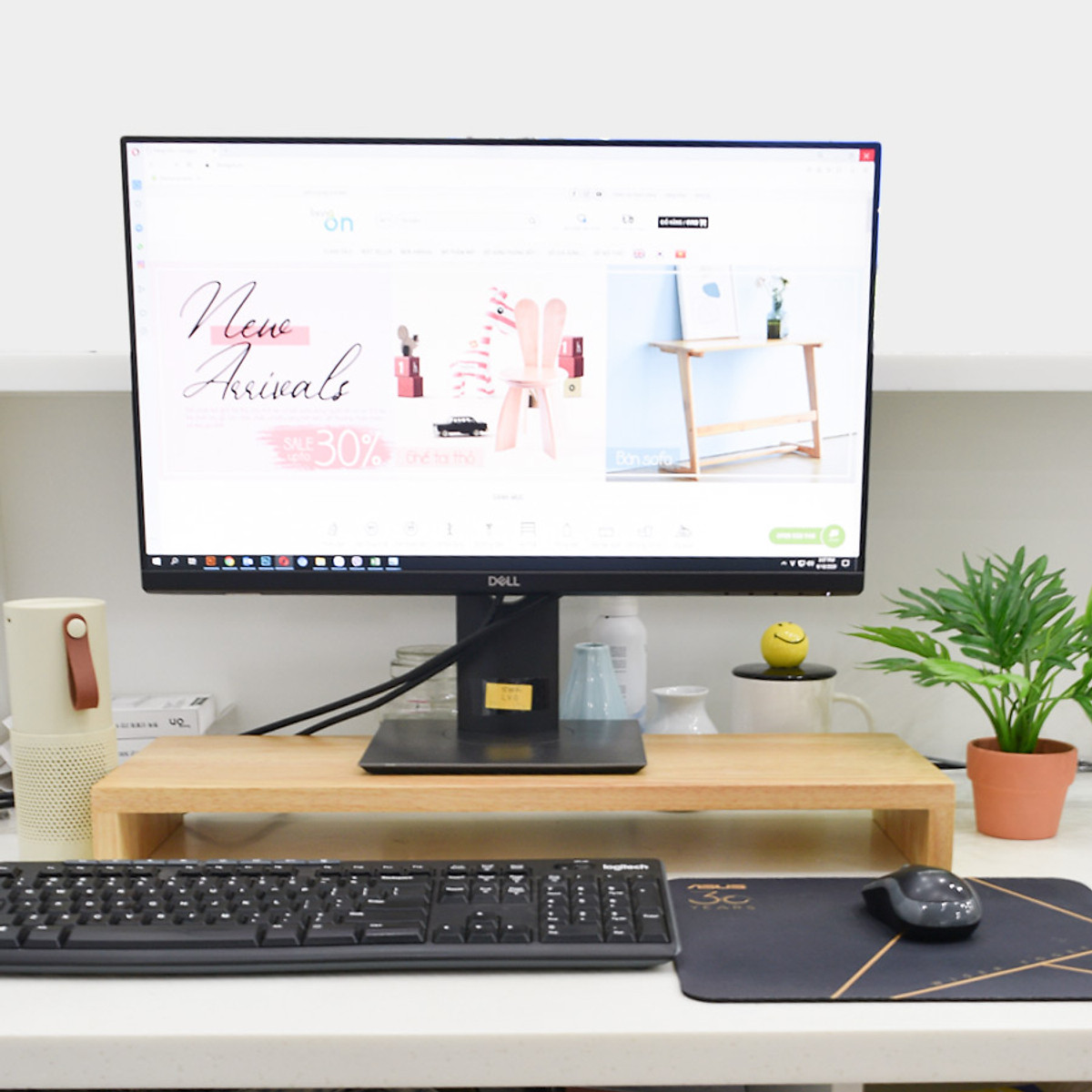 Kệ gỗ để màn hình máy tính đa năng 1 tầng (Mã SP: 2070_109011616)