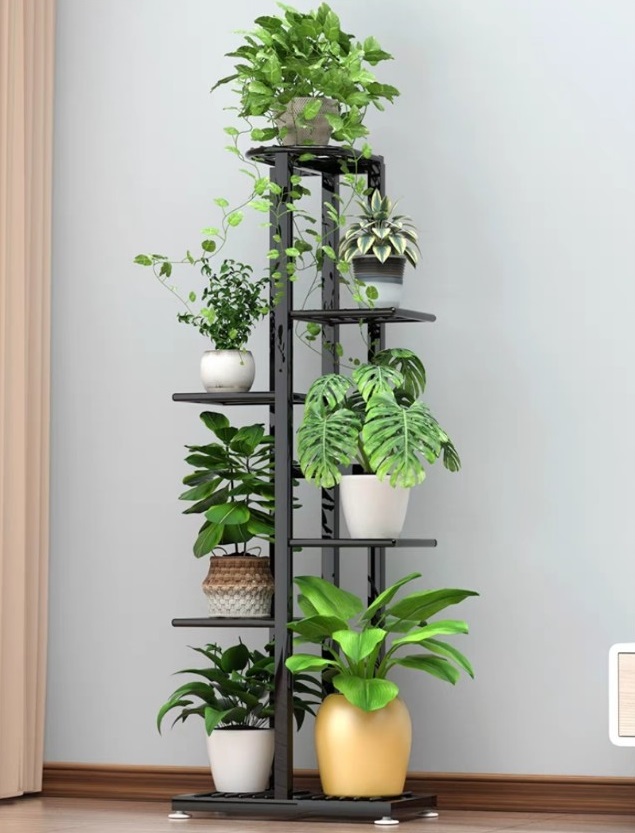 Kệ để chậu hoa cây cảnh 6 tầng khung thép chắc chắn chống mòn (Mã SP: 4306_109311937)