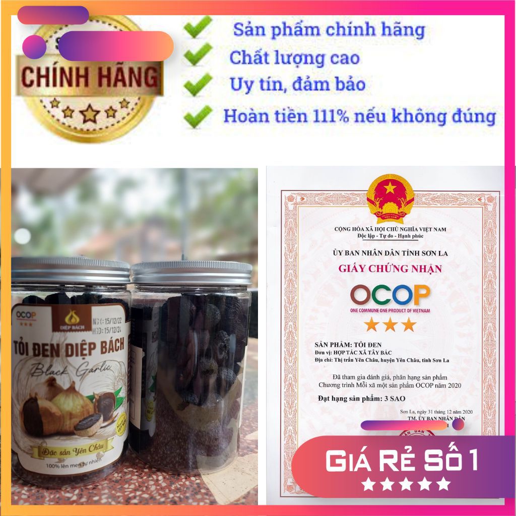 Combo 5kg/10 lọ Tỏi Đen  Đã Bóc Vỏ  [Yên Châu Sơn La] (Mã SP: Tỏi Đen Châu Yên 11)