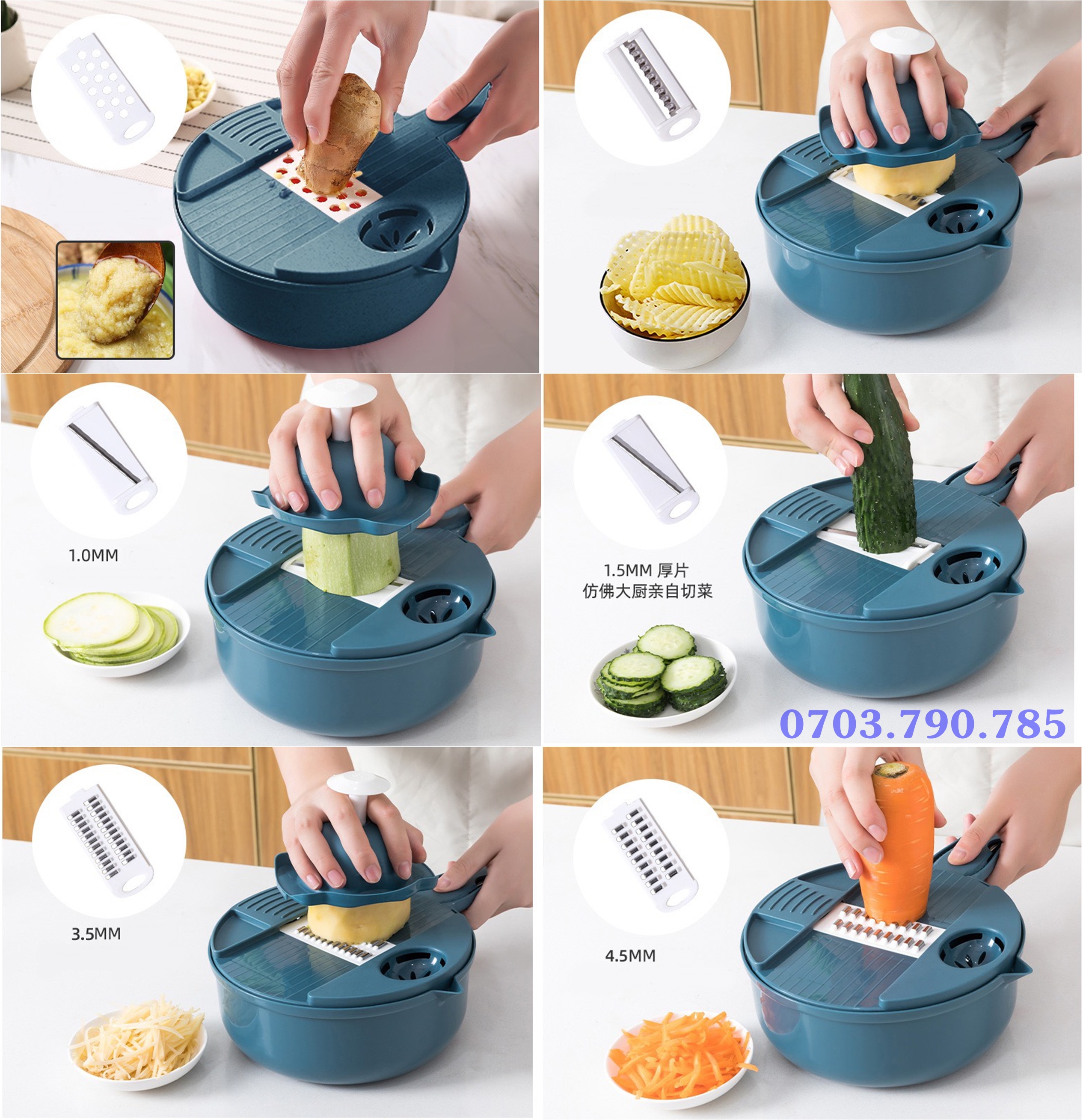 Bộ Rổ Bào Thái Củ Quả Đa Năng (Mã SP: RBRC-001)
