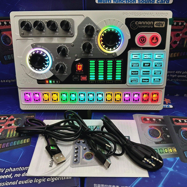 sound card X5 có bluetooth tích hợp sẵn nguồn 48V tích hợp dây live (Mã SP: 3244_110769852)