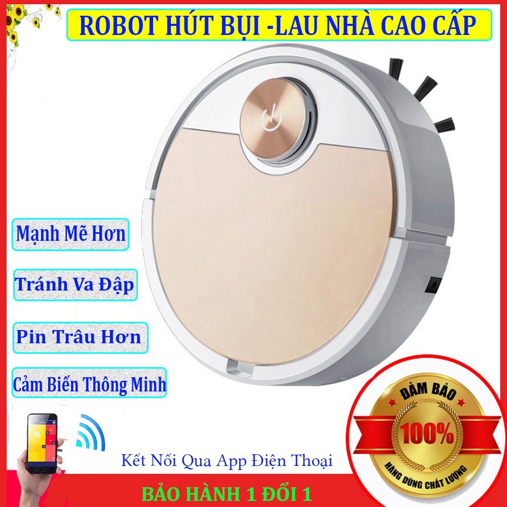 Robot Hút Bụi, Quét, Lau Nhà - 3 Chức Năng Cao Cấp Thiết Kế Chống Rơi (Mã SP: ES06_450)