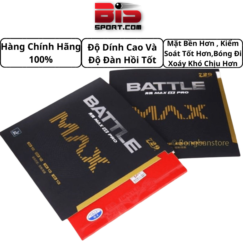 Mặt Vợt Bóng Bàn 729 Battle II Max Pro - Siêu Tacky (Mã SP: battlemax)