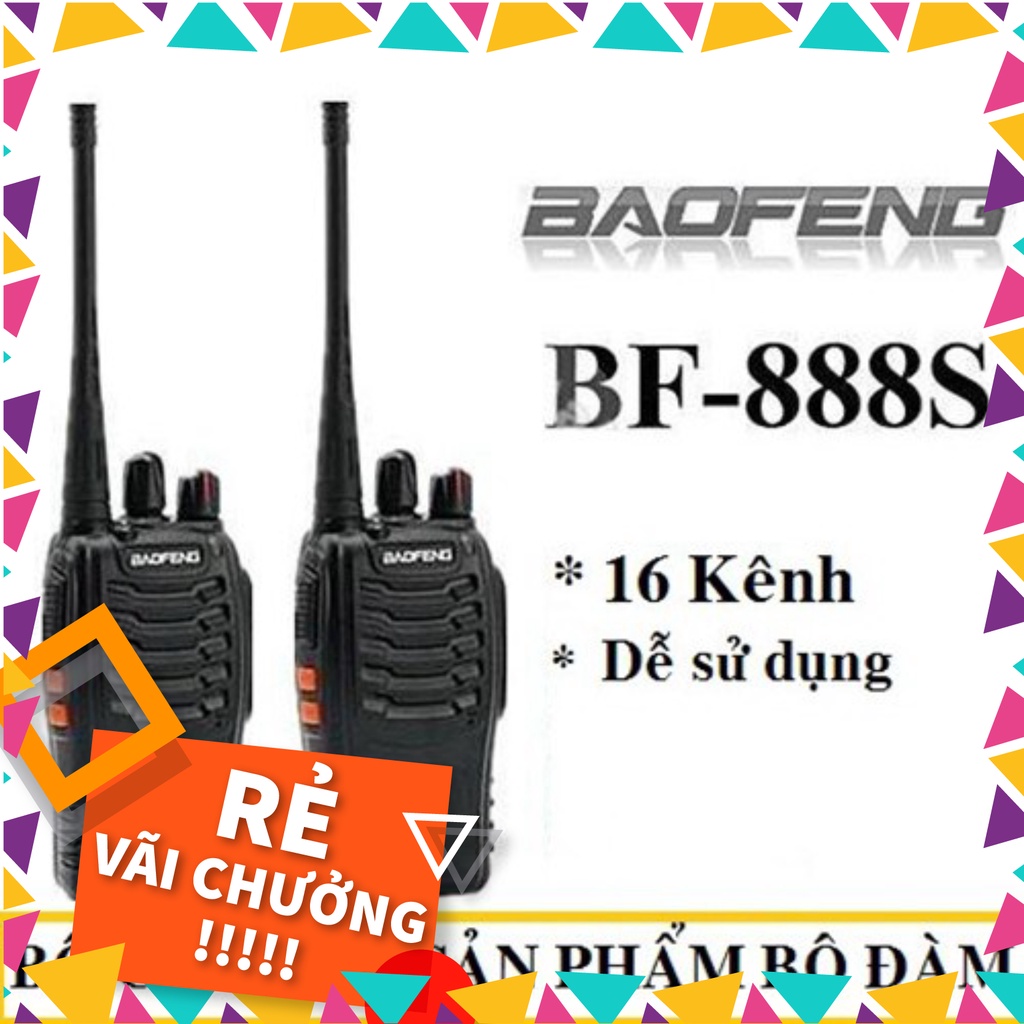 Bộ 2 thiết bị đàm thoại BaoFeng 888s pin siêu trâu khoảng cách lên đến hơn 1km (Mã SP: 18651489187)