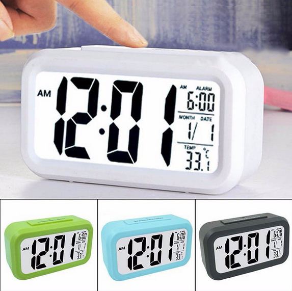 Đồng Hồ LED Để Bàn Báo Thức Điện Tử Đa Chức Năng Cảm Biến Đèn Nền Ban Đêm, Nhiệt Độ, Thời Gian, Lịch, Báo Thức C1019 (Mã SP: 3067_111021795)