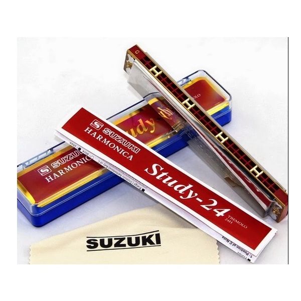 Kèn Harmonica Tremolo Suzuki Study 24 Lỗ (Key C 24 Holes) (Mã SP: suzukistudy)