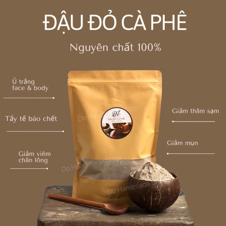 Bột đậu đỏ cà phê ủ trắng da body   face   giảm thâm sạm và mụn   tẩy tế bào chết Đỗ Shop (Mã SP: 19875000107)