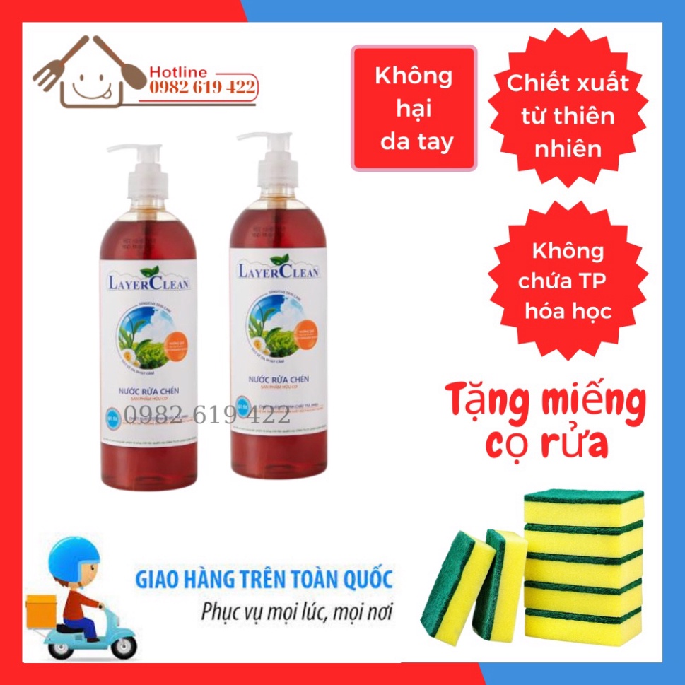 Nước rửa chén bát hữu cơ thiên nhiên Layer Clean - Nước rửa bát hữu cơ thiên nhiên Layer Clean can 5 Lít (Mã SP: 22728900006)