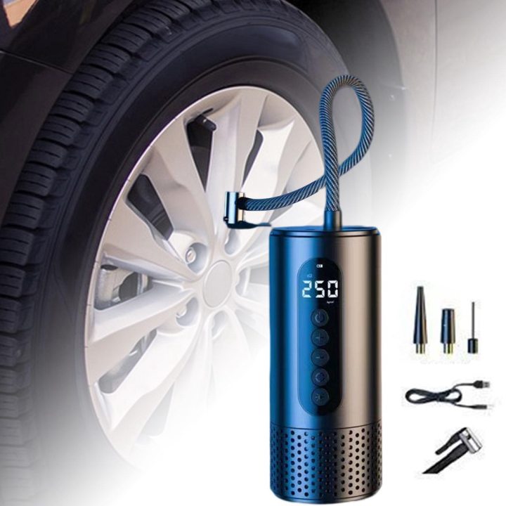 Máy bơm hơi điện cầm tay không dây có màn hình 12V Electric Air Compressor LCD Display HnL Store (Mã SP: B6-L2566-2022)