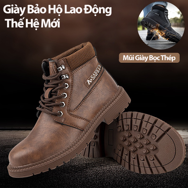 Giày Bảo Hộ Lao Động Nam SAT813 Kiểu Dáng Thể Thao Cổ Cao Chất Liệu Da Chống Thấm Nước - Chống Đâm Xuyên - Siêu Nhẹ - Cách Điện Tiêu Chuẩn KCS Hàn Quốc (Mã SP: Giày Bảo Hộ Lao Động Nam SAT813)