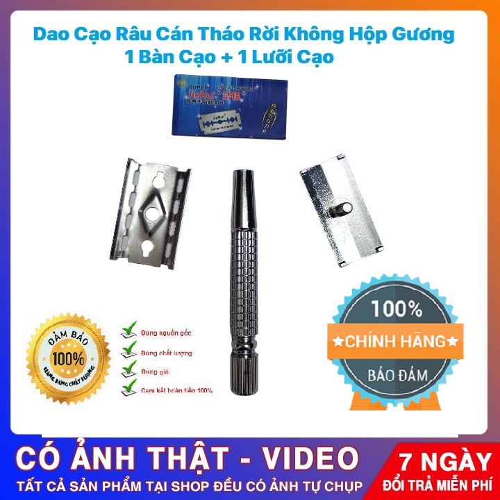 Dao Cạo Râu Cho Nam Phong Cách Cổ Điển Cán Tháo Rời [ Không Hộp Gương ] (Mã SP: 1362_112043750)