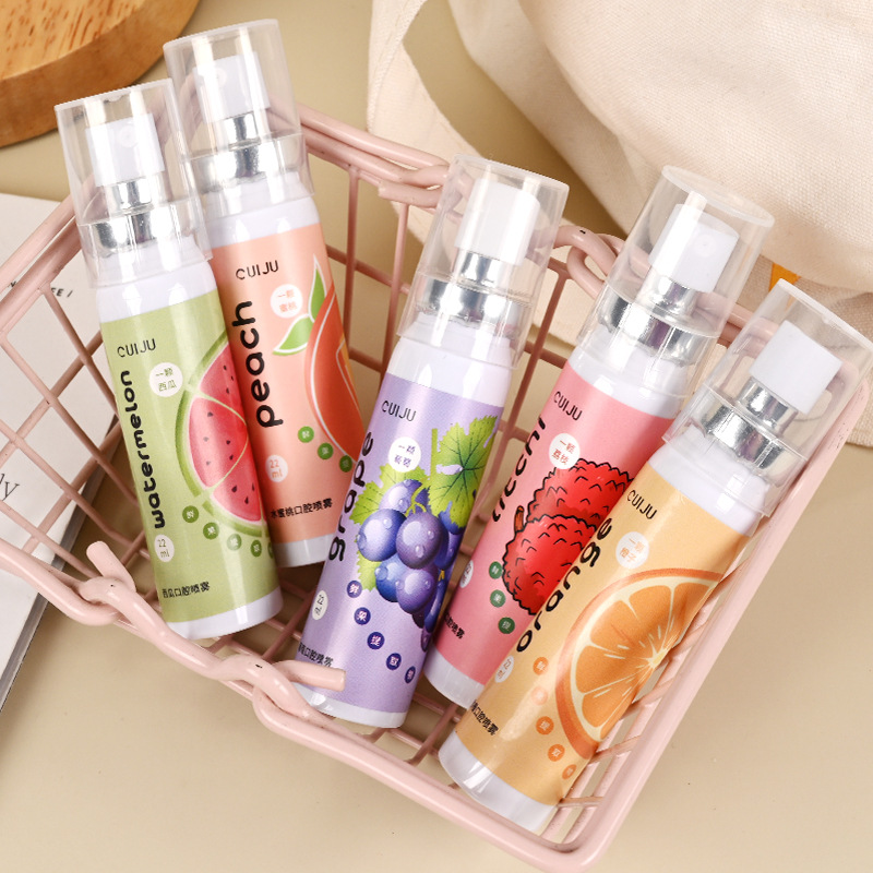 Xịt thơm miệng CUIJU SUNDAY 22ml hương trái cây vải cam đào nho giúp giảm hôi miệng cho nụ cười thêm tự tin (Mã SP: THOM_MIENG)