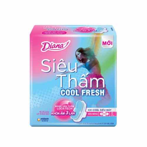 Băng vệ sinh Diana siêu thấm siêu mát lạnh cool fresh có cánh