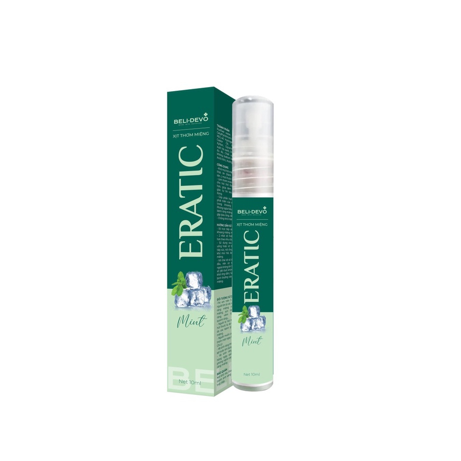 Xịt thơm miệng ERATIC - BELIDEVO Khử mùi hôi miệng, mùi thức ăn, giúp thanh họng, chống khô miệng 10ml BE02 (Mã SP: BE02)