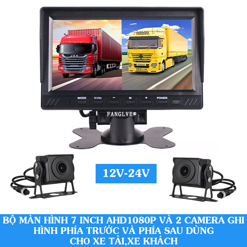 Camera Hành Trình Xe Tải Màn Hình 7 Inch AHD1080P Hiển Thị Đồng Thời Phía Trước,Phía Sau,Siêu Nét Cả Ngày Và Đêm (Mã SP: 3269_98156281)