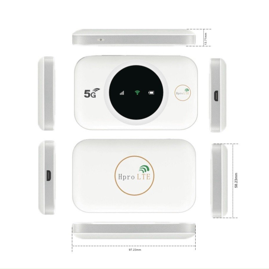 Phát wifi từ sim 4G LTE Hpro H191 sóng cực mạnh - Hỗ trợ vừa sạc vừa dùng (trắng) (Mã SP: lms048)