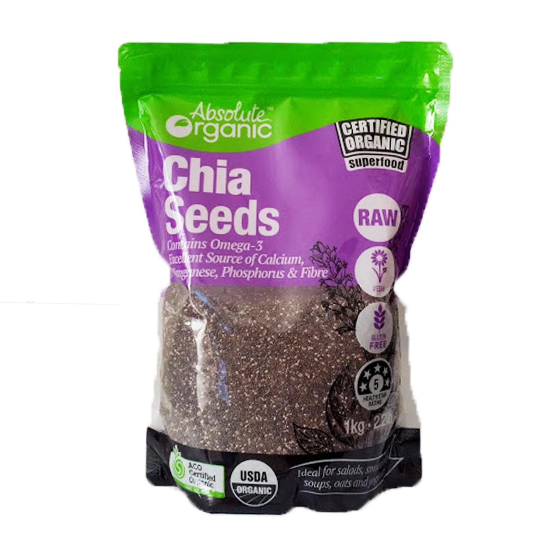 Hạt Chia Úc Xách tay Absolute Organic Chia Seeds 1kg