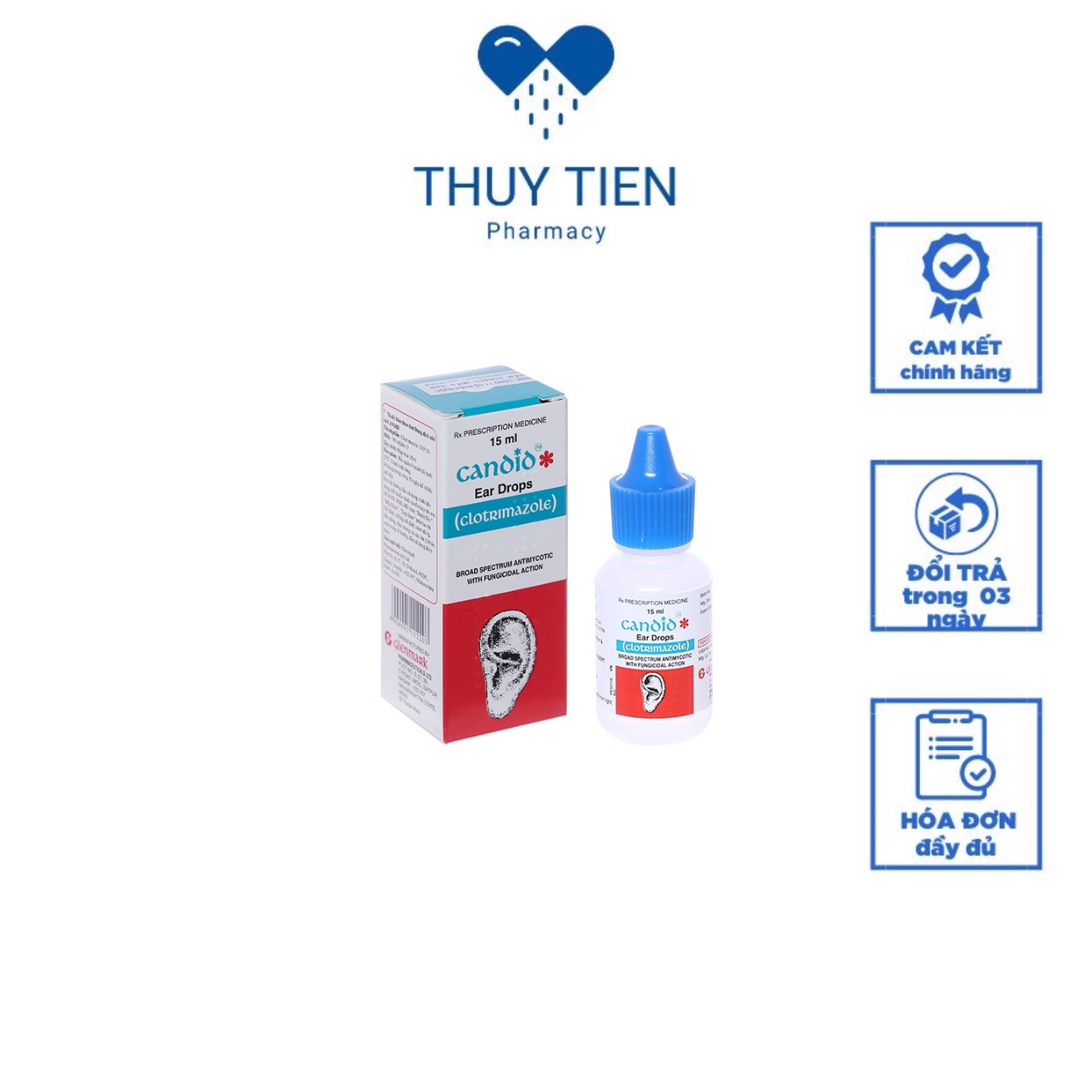 Nhỏ tai Candid chống nấm trong tai nhập khẩu Ấn Độ (Mã SP: 3368_113792150)