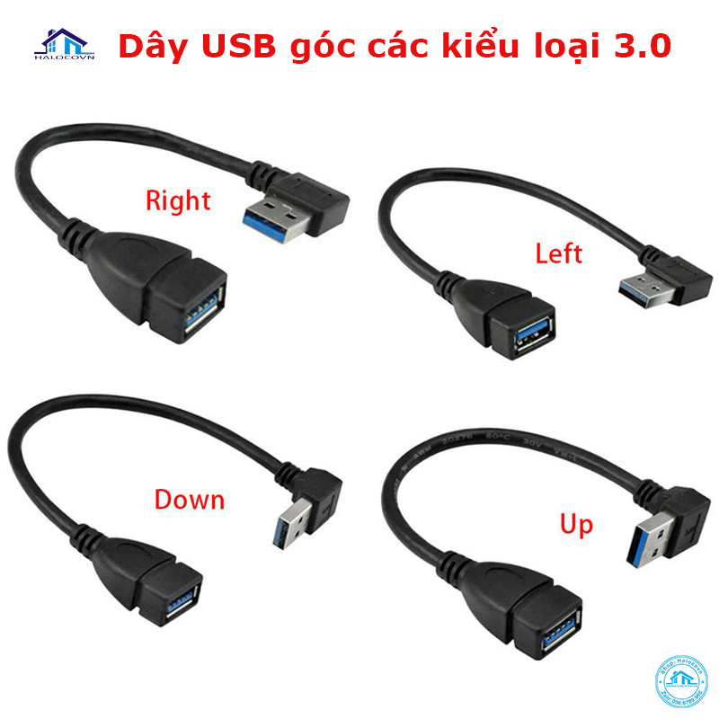Dây góc nối dài USB 3.0 (Mã SP: dây usb 3.0 góc)