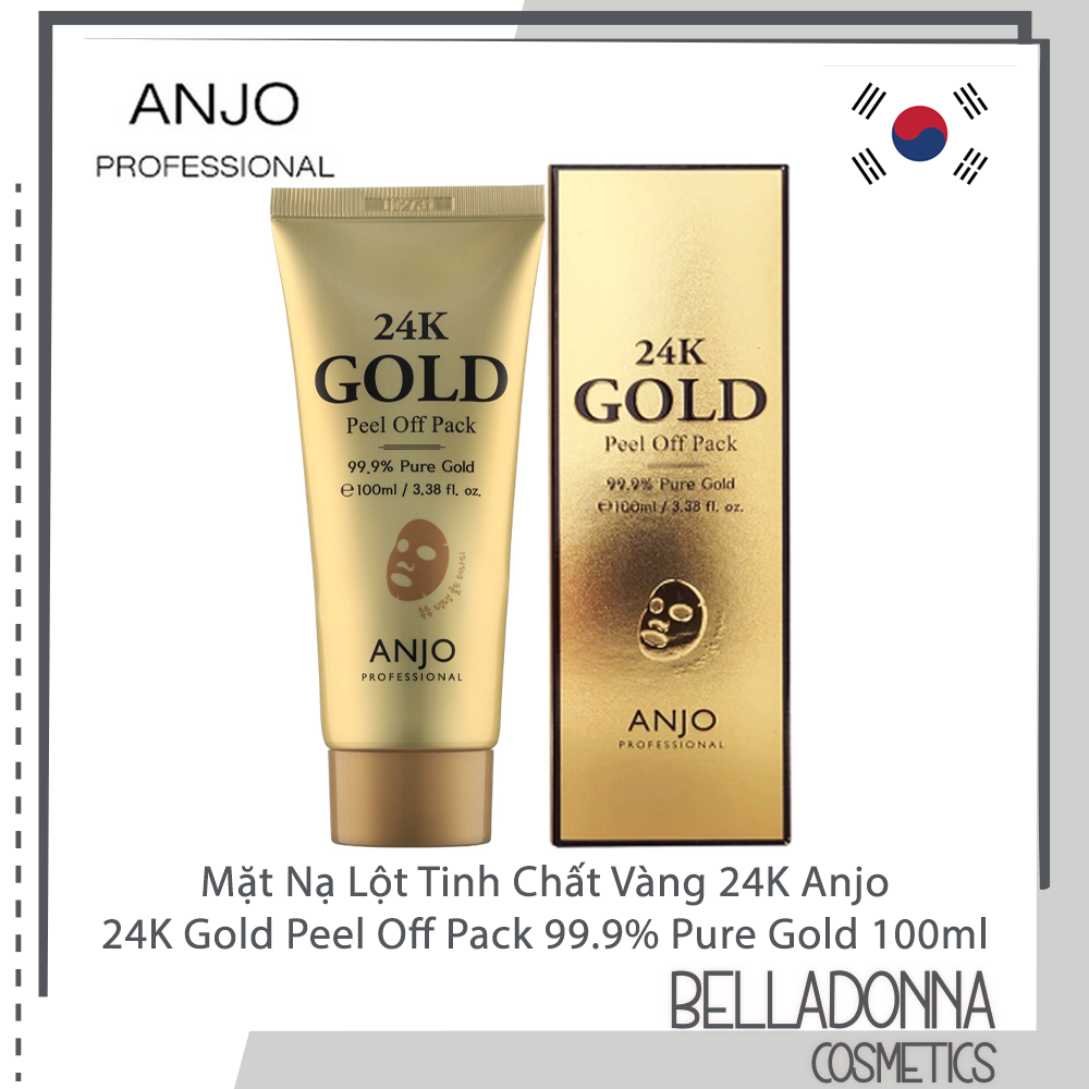 Mặt Nạ Lột Tinh Chất Vàng 24K Anjo 24K Gold Peel Off Pack 99.9% Pure Gold 100ml (Mã SP: Anjo.PeelOffPack-100ml)