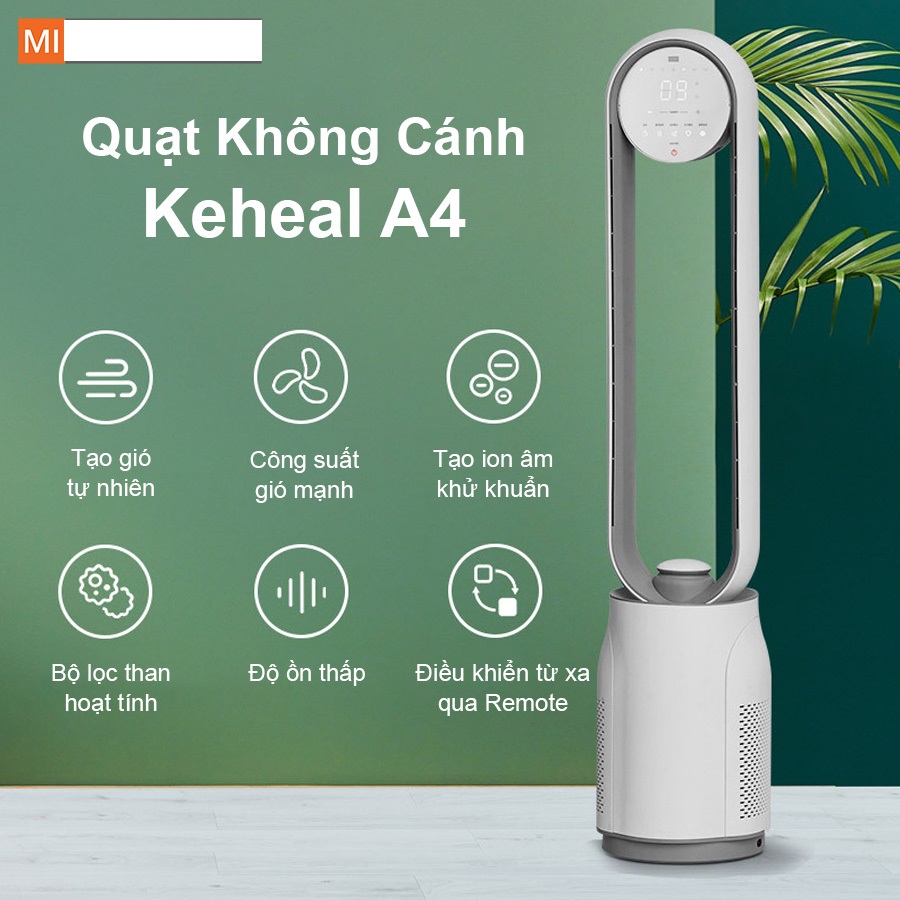Quạt không cánh chức năng lọc không khí tạo ion xiaomi keheal a4
