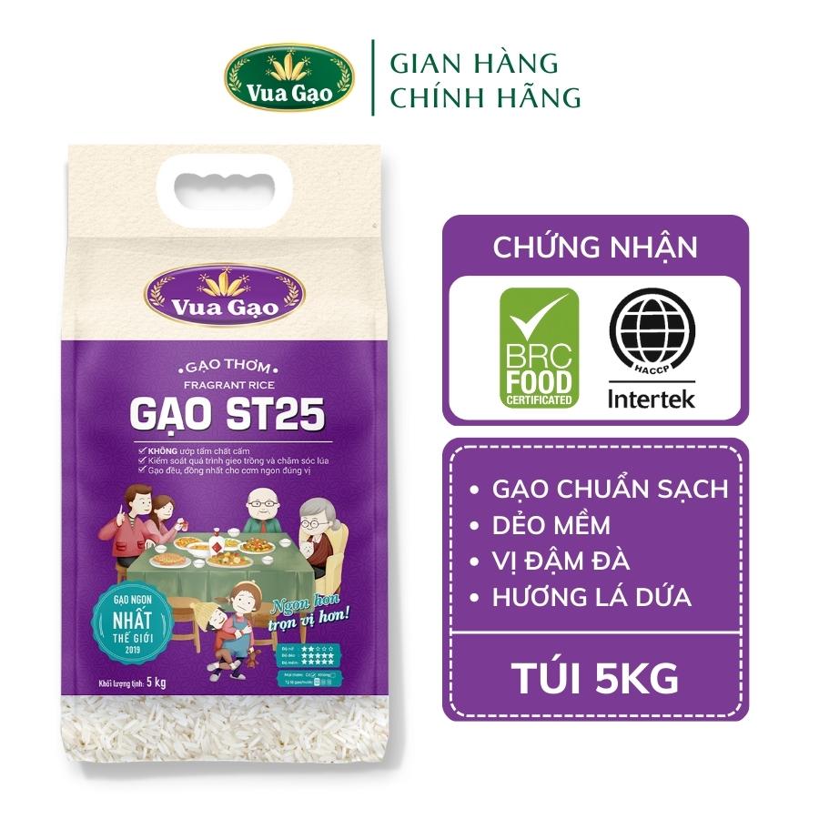Gạo thơm st25 - túi 5kg - cam kết date mới