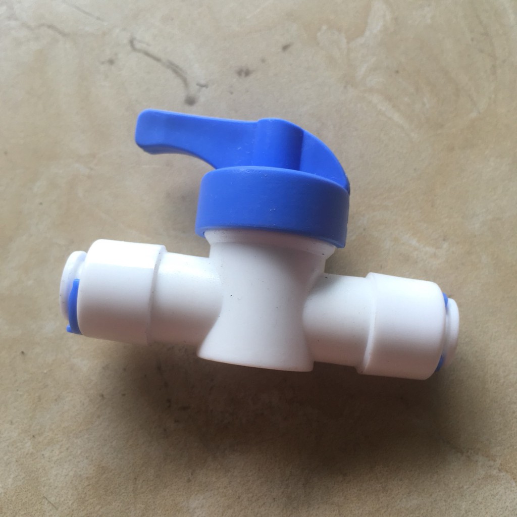 Van khóa 2 đầu nhấn Fi 6 - Fi 10 dùng cho máy lọc nước RO (Mã SP: Van khóa 2 đầu nhấn Fi 6 - Fi 10)