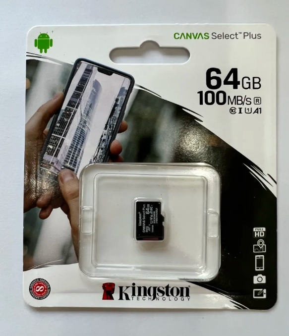 Thẻ nhớ microsd kingston canvas select plus, tốc độ uhs-i class 10 lên đến 100 mb/s, dung lượng 64gb