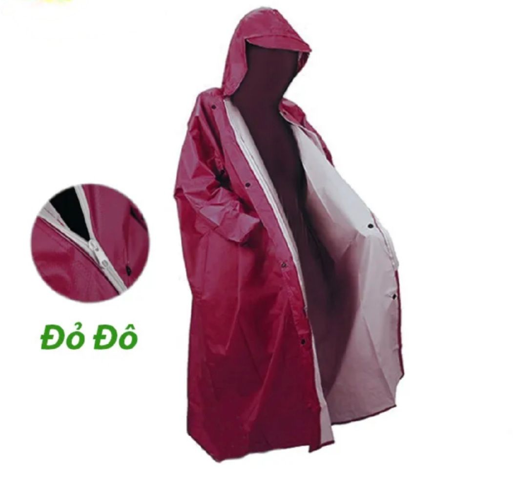 Áo mưa dây kéo chất liệu vải dù siêu bền từ 1m5 đến 1m65