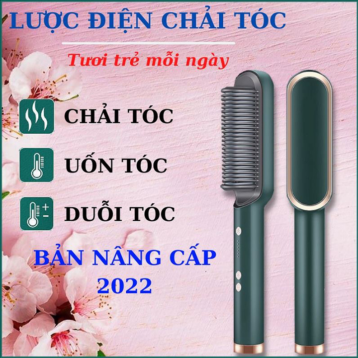 Lược Điện Chải Tóc Đa Năng - Uốn Tóc Tạo Kiểu Chuyên Nghiệp - Bảo Vệ Tóc Không Gây Xơ Rối Bảo Hành 12 Tháng (Mã SP: Lược Chải Tóc Bằng Điện)