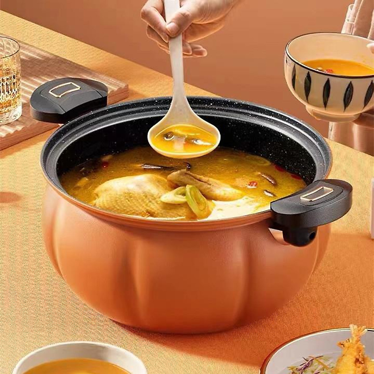 Nồi Áp Suất Điện, Nồi Áp Suất Bí Ngô Chống Dính 5L Thông Minh 24cm (Mã SP: 3143_114303964)