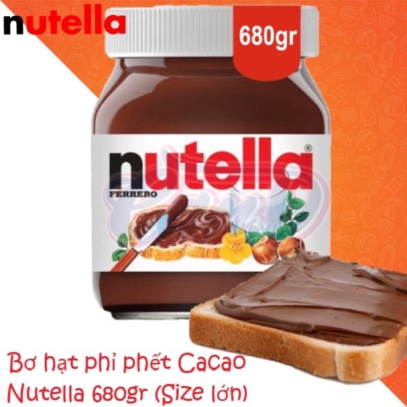 Sốt bơ cacao hạt phỉ Nutella Hazelnut Spread with Cocoa của Đức hộp 450gr, 680gr và 750gr