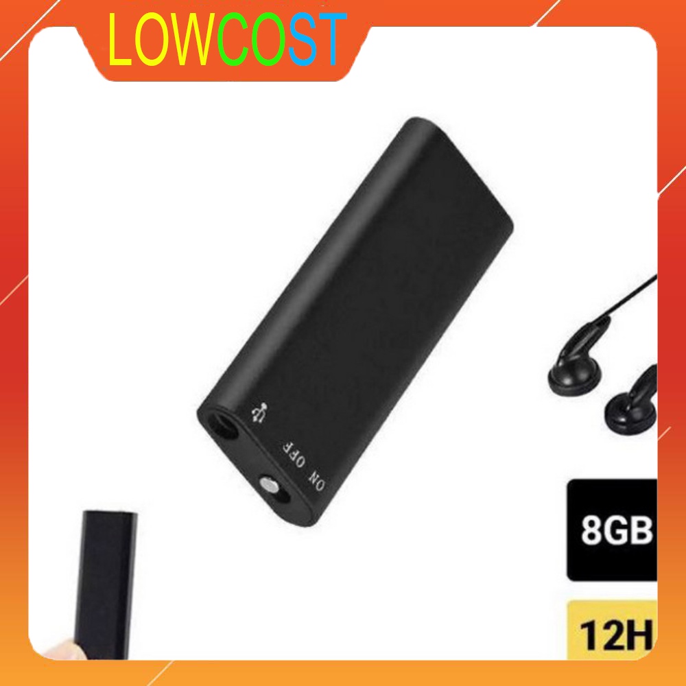 Máy Ghi Âm Chuyên Nghiệp Siêu Nhỏ Bộ Nhớ Trong 8GB Sử Dụng Liên Tục 12 Tiếng (Mã SP: 23068469842)