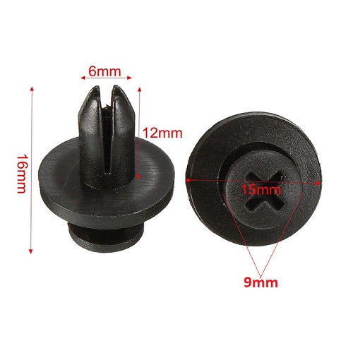Gói 25 Bộ Vít Nở Nhựa Chuyên Dùng Cố Định Nội Thất Xe Ô Tô Kích Thước 16mm Tạo Liên Kết Chắc Chắn Thẩm Mĩ Bền Bỉ (Mã SP: Gói 25 Bộ Vít Nở Nhựa Chuyên Dùng Cố Định)