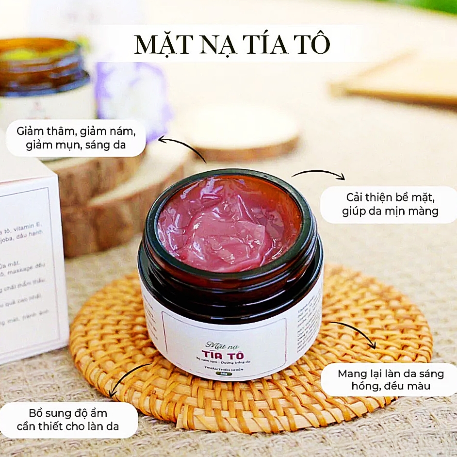 Mặt Nạ Tía Tô 50Gr , Làm Da Trắng Sáng , Tri Nám , Sạm , Thâm Và Mụn , Giúp Da Sáng Hồng Và Rạng Rỡ (Mã SP: HANG CHUAN)