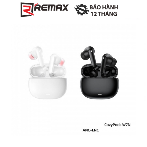 Tai nghe Bluetooth True Wireless Remax CozyPods W7N chống ồn chủ động ANC và khử ổn ENC (Mã SP: CozyPods w7n)