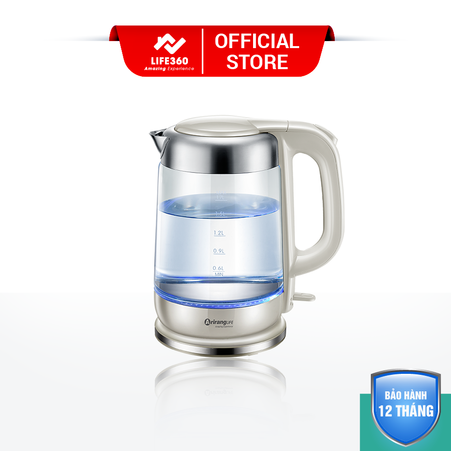 Ấm đun nước siêu tốc thủy tinh ArirangLife AL-A17G5 - Hàng Chính Hãng