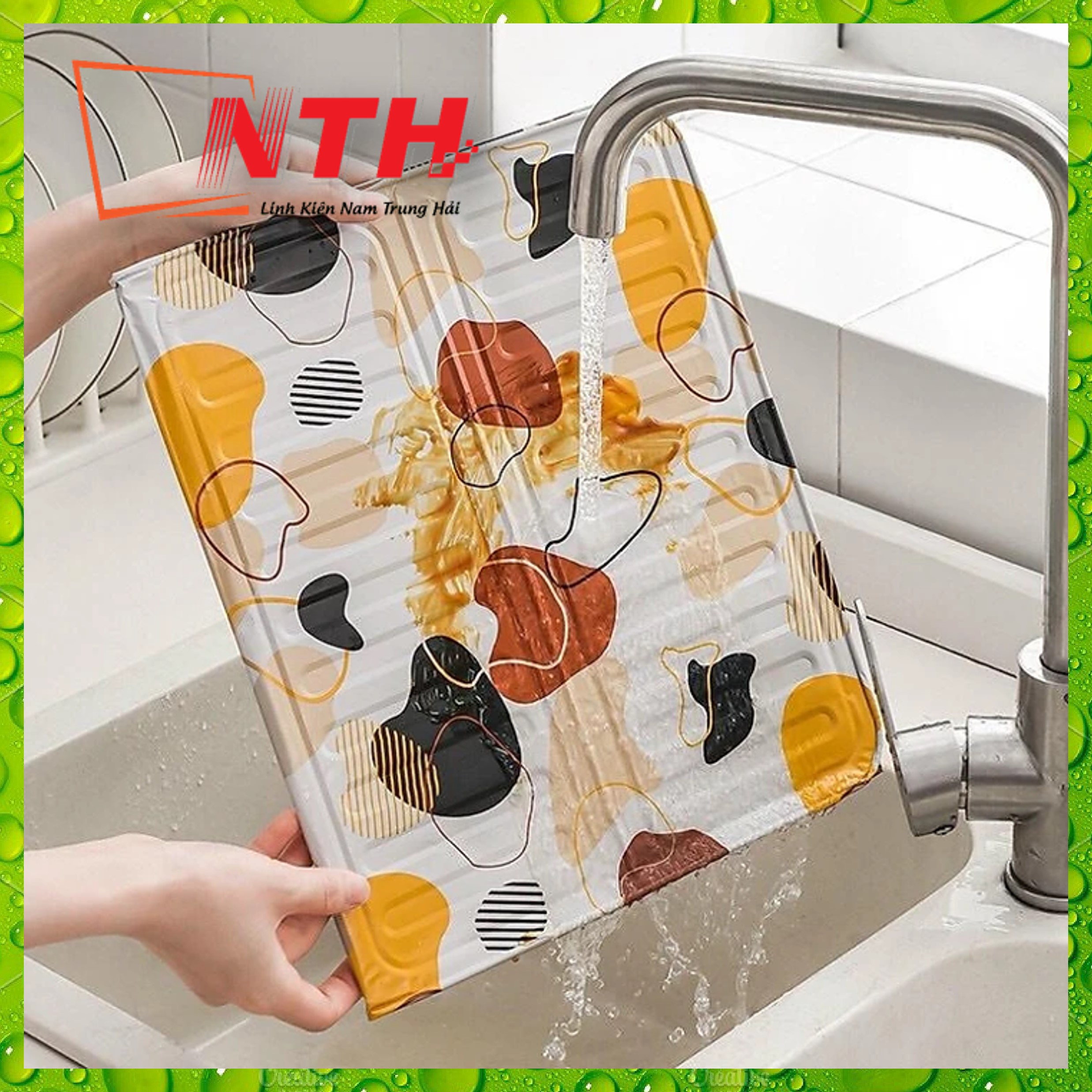 Tấm Chắn Dầu Mỡ Mẫu Hoa Văn Gấp Gọn (Mã SP: tamchandaumoHOAVAN)