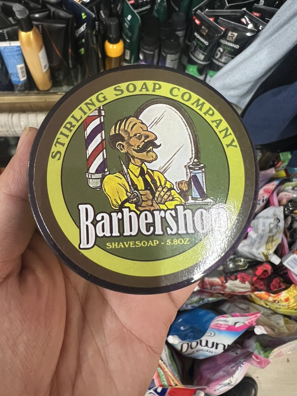 Hộp sáp cạo râu tạo bọt và làm mềm da Barbershop Badgershop Shave Soap 165g (Mã SP: 4070_114766593)