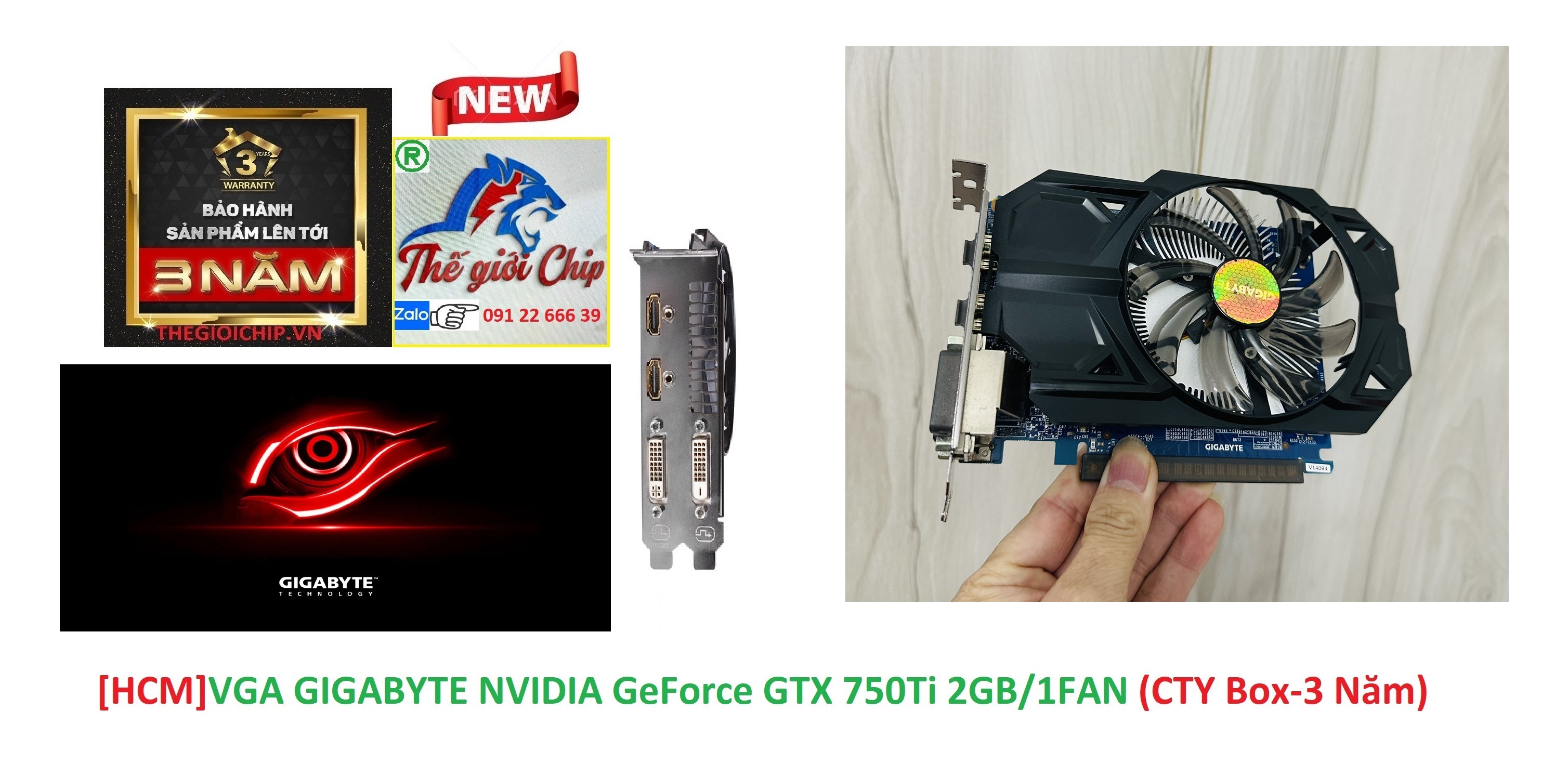 Vga gigabyte nvidia geforce gtx 750ti 2gb/1fan
