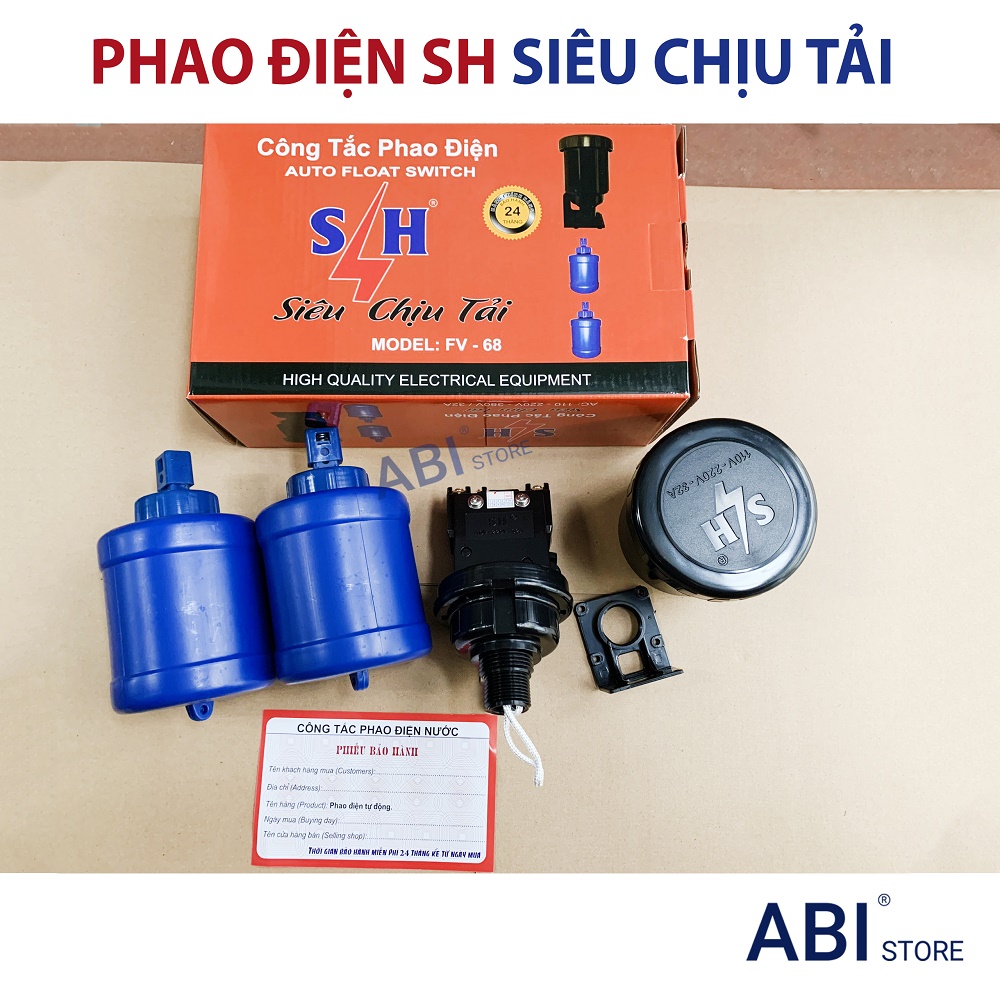 Phao điện siêu chịu tải SH Việt Nam hàng xịn b.h 2 năm, phao chống tràn bể nước, công tắc tự động công nghệ Taiwan (Mã SP: phao SH siêu chịu tải)