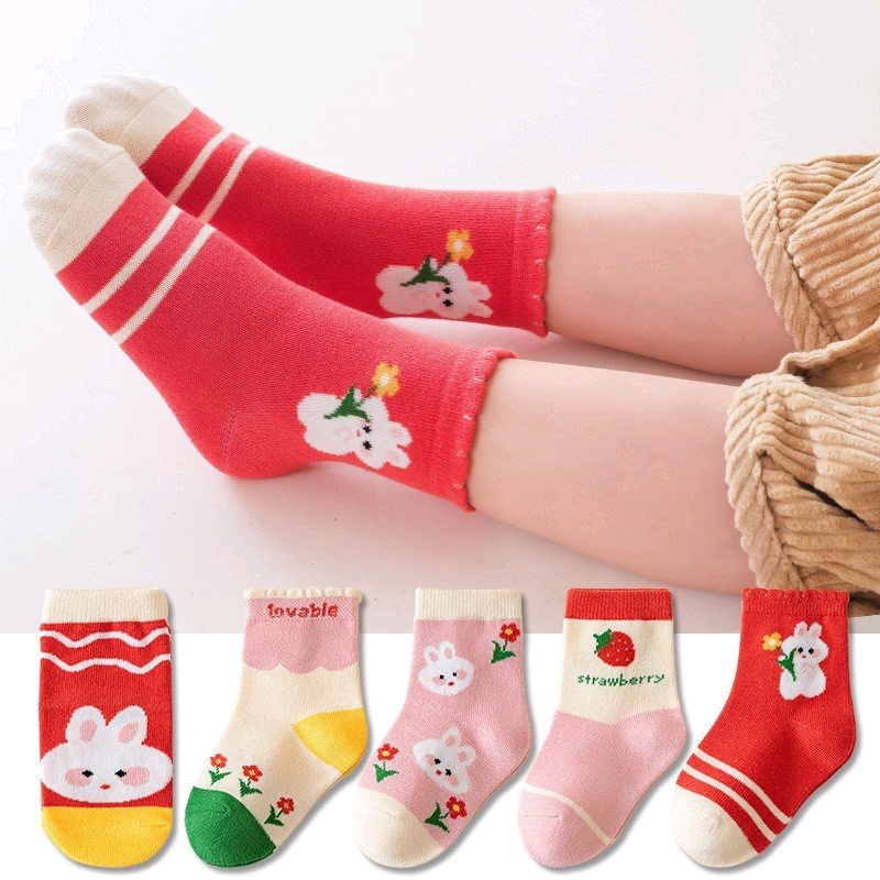 Set 5 đôi tất vớ với các gam màu pastel siêu xinh cho  bé gái từ 1 - 12 tuổi (Mã SP: 6442_115326444)