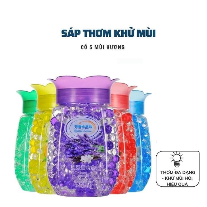 COMBO 4 LỌ Sáp thơm khử mùi dạng hạt pha lê hương thơm từ thiên nhiên để phòng tắm phòng ngủ tủ quần áo chống ẩm mốc (Mã SP: 4314_115326090)