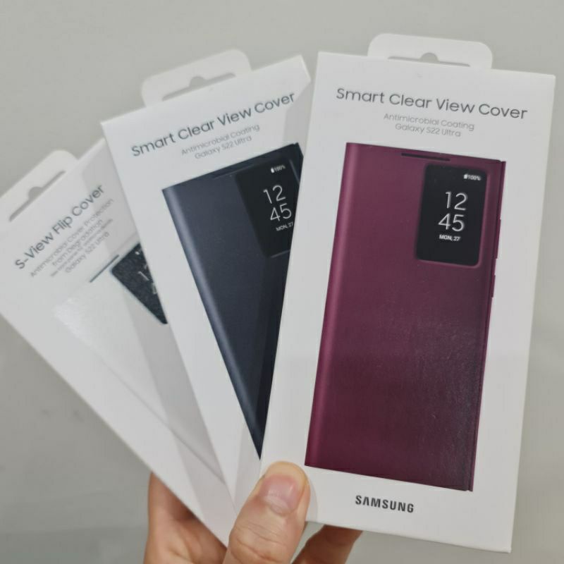Bao da Smart Clear View Samsung Galaxy S22 Ultra mới 100% Chính Hãng (Mã SP: Clear view S22 ultra)