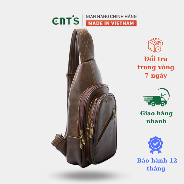 Túi da đeo chéo unisex cnt mq05