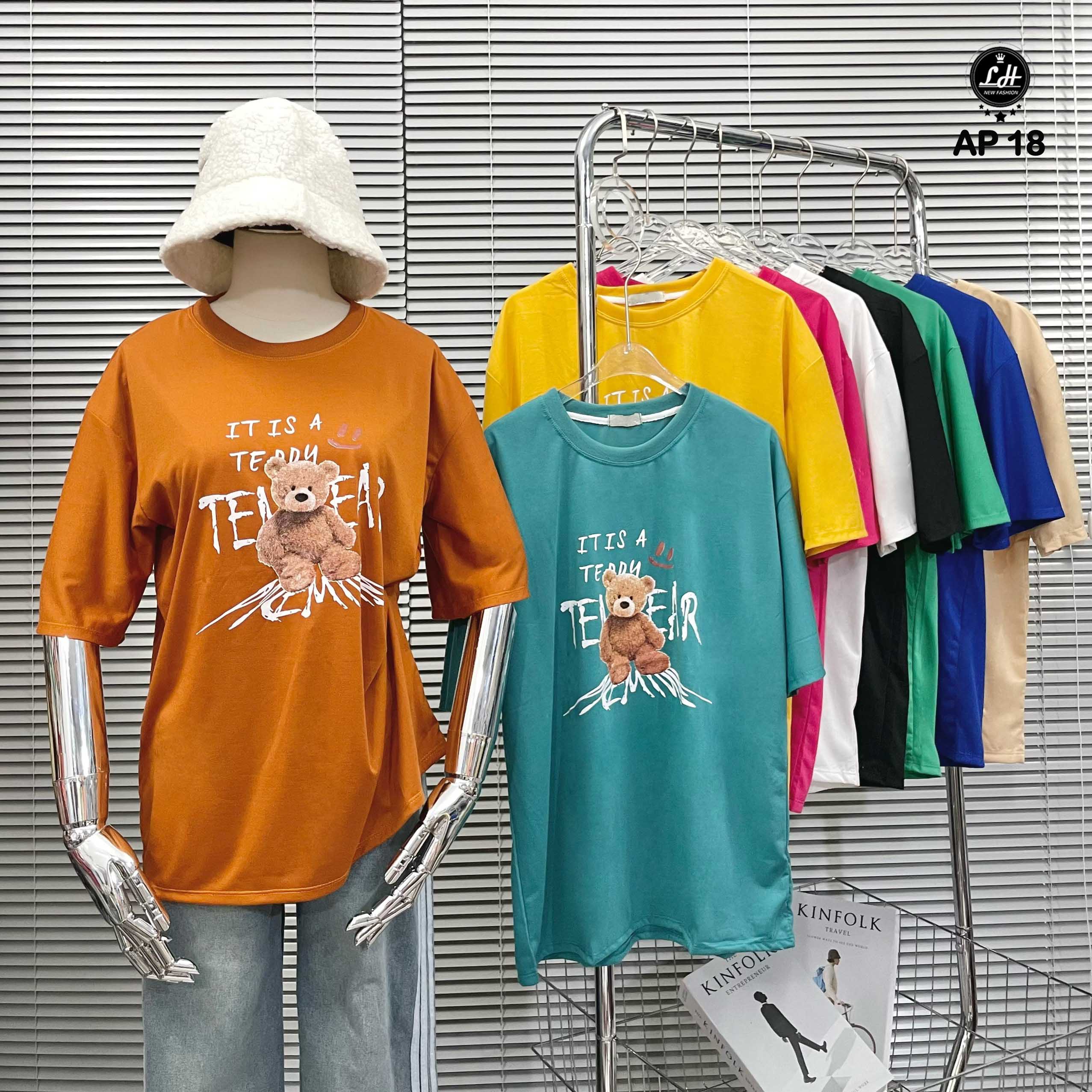 Áo Croptop nhìu màu họa tiếc chú gấu ngồi freesize Lê Huy Fashion AP 18 (Mã SP: 19_115806870)