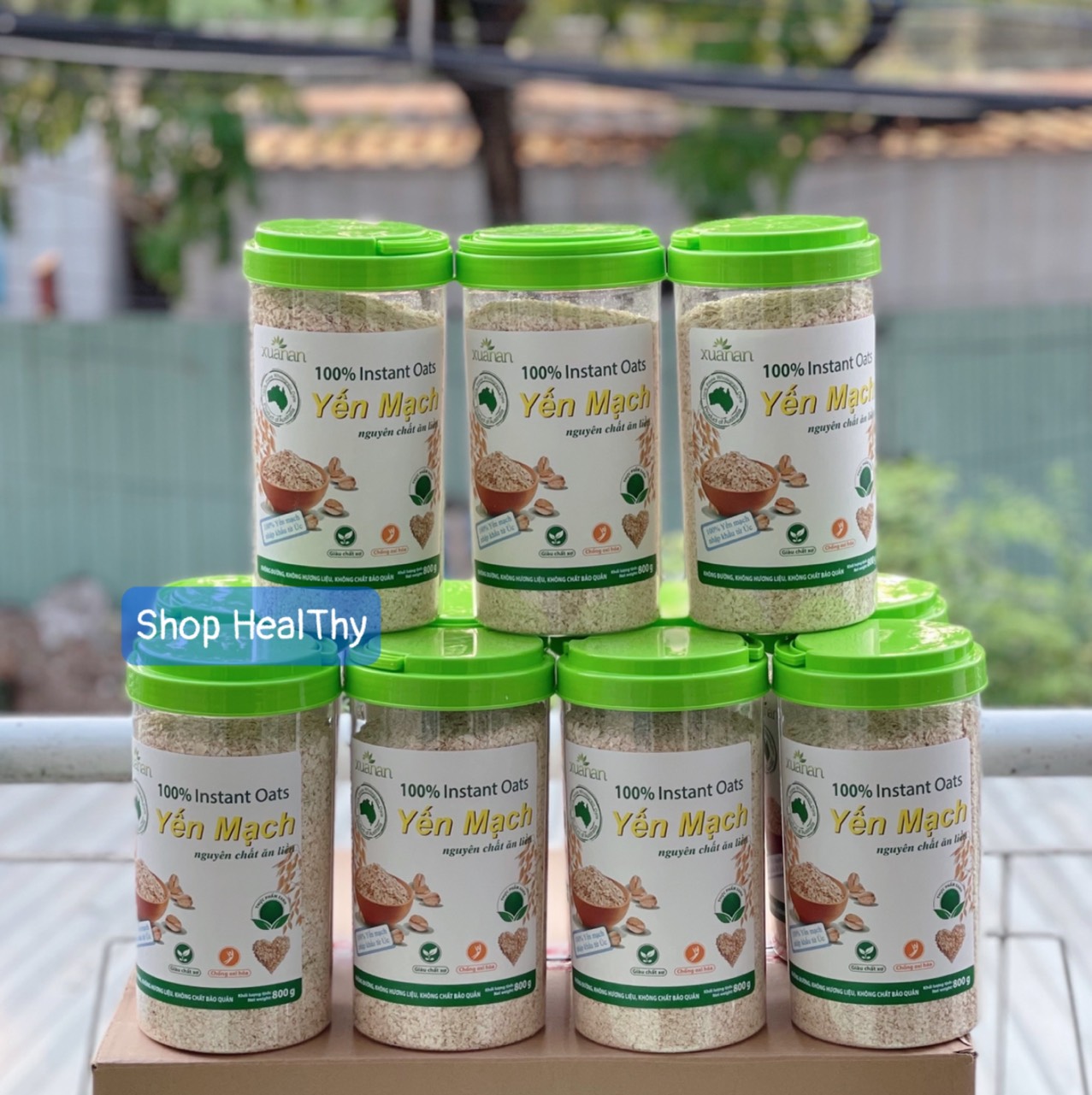 Yến mạch xuân an nguyên chất ăn liền hủ 800gr hoặc 2 hủ 400gr - tặng 2 gói y.mạch