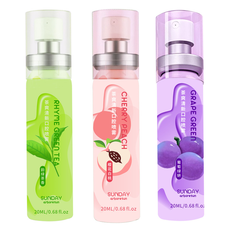 Xịt thơm miệng 22ml hương trái cây vải cam đào nho lê dưa hấu giúp giảm hôi miệng cho nụ cười thêm tự tin (Mã SP: Xịt thơm miệng)