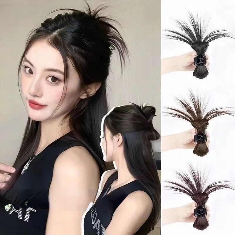 Tóc Giả Nửa Đầu Quả Cầu Lông Gà Phong Cách Hàn Quốc (Mã SP: 1301_116015604)